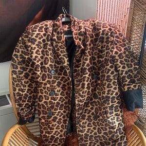 NASTY GAL: Leopard Print Double-Breasted Coat